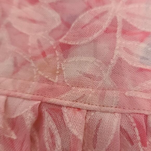 Vintage Handmade Pink Barbiecore Semi Floral Night Gown - Picture 15 of 15